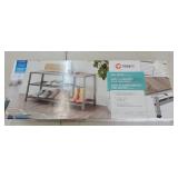 Trinity Modern 3-Tier Shoe Storage Bench with Wood Top - Retail: $45