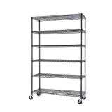 Black Anthracite 6-Tier Steel Wire Shelving Unit (48 in. W x 77 in. H x 18 in. D) - Retail: $230