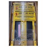 Bilingual Safety Barrier Gate with No Entry Sign - Retail: $225