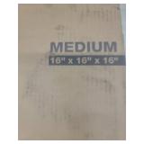 Set of [18] Eco-Friendly Medium Moving Box 16x16x16 - Retail: $40