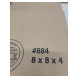 Set of [25] Industrial Cardboard Box Sheets  (8x8x4) - Retail: $25