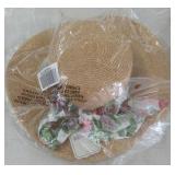 San Diego Hat Co. Natural Sun Hat with Floral Details - Retail: $25