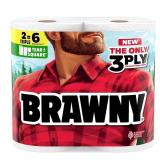 4 XL Rolls Brawny Paper Towels (Two-2packs= 4Rolls)