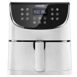 Cosori Air Fryer Max XL (100 Recipes) Digital Hot Oven Cooker  One Touch Screen with 13 Cooking Functions  Preheat and Shake Reminder  5.8 QT  Creamy White - Retail: $210