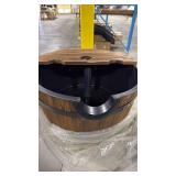 (Missing top half see pics) Outsunny Wood Freestanding Fountain - Retail: $0