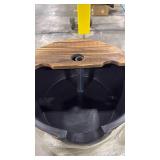 (Missing top half see pics) Outsunny Wood Freestanding Fountain - Retail: $0