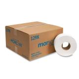 Morcon Tissue Jumbo Toilet Paper  Septic Safe  2-Ply  White  500 ft  9/Carton -MOR129X