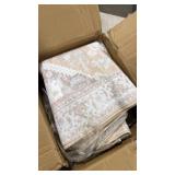 2x10 Area Rugs for Living Room Washable Non Slip Carpet Low Pile Soft Vintage Print Pattern Rug for Bedroom Dining Room Kitchen Entryway Indoor-Cream - Retail: $0