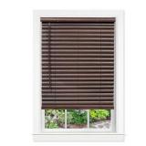 Achim GII Luna Indoor Cordless Mahogany Vinyl Light Filtering Window Venetian Blind  64  L x 32  W