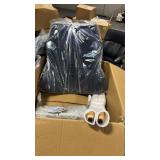 Velvet Fabric Padded Seat Rocking Chair with High Backrest and Armrests,for Room Black (missing 4 screws) - Retail: $0