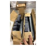 Two Pack-JIUYOTREE 5-Tiers Portable Bookshelf with Fabric Cloth at Back, 10 Cube Closet Storage Organizer Bookcase, Living Room,Study Room,Bedroom, Grey - Retail: $0