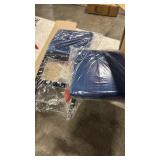 NOBPEINT Dining Chair Upholstered Fabric Dining Chairs with Copper Nails,Set of 2,Blue - Retail: $0