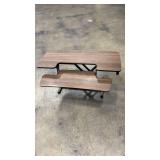 Adjustable Standing Desk Converter with Walnut Finish - Retail: $125