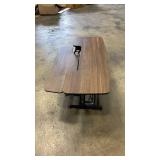 Adjustable Standing Desk Converter with Walnut Finish - Retail: $125