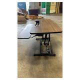 Adjustable Standing Desk Converter with Walnut Finish - Retail: $125