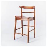 Kaysville Curved Back Wood Counter Height Barstool Walnut: Rubberwood Frame, 250lb Capacity - Thresholdâ¢ designed with Studio McGee - Retail: $140