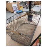 Metal Mesh Decorative Storage Basket with Rope Handles 13.4 inches-L x 9.8 inches-W x 6.5 inches-H - Retail: $25