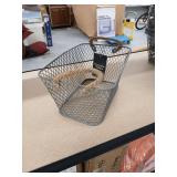 Gray Metal Mesh Storage Basket with Rope Handles 11 inches L x 7.5 inches W x 5.5 inches H - Retail: $15
