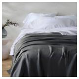 Full/Queen Rayon from Bamboo Matelasse Blanket Dark Gray - Casalunaâ¢ - Retail: $70