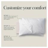 Standard/Queen Medium Machine Washable Customizable Feather and Down Bed Pillow Insert White - Casalunaâ¢ - Retail: $20