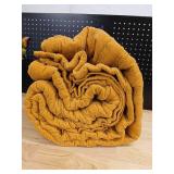 King Lofty Velvet Quilt Dark Gold - Thresholdâ¢: Luxurious Polyester Fill, Machine Washable, OEKO-TEX Certified - Retail: $89