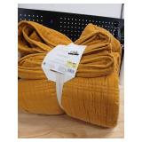 King Lofty Velvet Quilt Dark Gold - Thresholdâ¢: Luxurious Polyester Fill, Machine Washable, OEKO-TEX Certified - Retail: $89