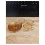 Depression Glass Tea Set - Peach Color - Retail: $45