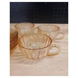 Depression Glass Tea Set - Peach Color - Retail: $45