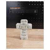 Decorative Stone Cross with Biblical Quote - Retail: $15