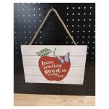 Inspirational Apple Wall Sign with Butterfly - Retail: $15
