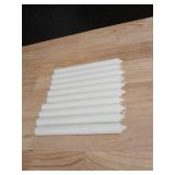 Set of 10 White Taper Candles - Retail: $15