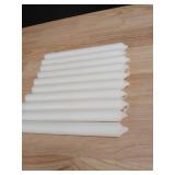 Set of 10 White Taper Candles - Retail: $15