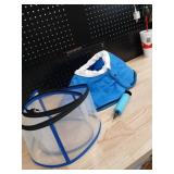 2-in-1 Upgraded Inflatable Dog Cone Collar with Detachable Anti-Licking Shield, Soft Adjustable Elizabethan Collar for Dogs After Surgery XL, Blue - Retail: $35