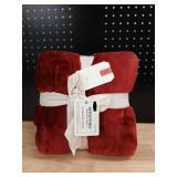 Berkshire Oversized Red Plush Throw Blanket - Retail: $25