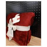 Berkshire Oversized Red Plush Throw Blanket - Retail: $25