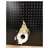 Decorative Teardrop Birdhouse with Floral Detail - Retail: $18