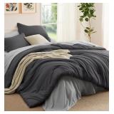 Bedsure Twin XL Comforter With Sheets. Grey - Retail: $42