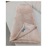 Plush Blush Pink Throw Blanket 72 inches x 60 inches - Retail: $38