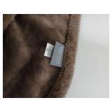 Berkshire Plush Brown Throw Blanket Wearable with pockets 58 x 65 - Retail: $40