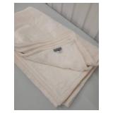 Berkshire Soft Plush Throw Blanket in Cream Color 60 x 70 - Retail: $32