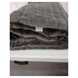 Threshold Gray Quilted Velvet Blanket King - Retail: $90