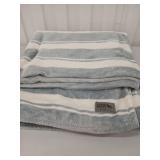 Eddie Bauer Herringbone Striped Blanket Oversized King - Retail: $90