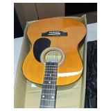 RockJam Natural Dreadnought Acoustic Guitar with Guitar Bag