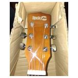 RockJam Natural Dreadnought Acoustic Guitar with Guitar Bag