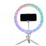 Vivitar 12\" Full Color 3D Ring Light with Tripod and Adjustable Ball Head