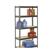 Muscle Rack 5-Shelf Steel Shelving, Silver-Vein, 12" D x 30" W x 60" H - Incomplete