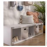 Better Homes & Gardens 5 Cube Vertical Storage Organizer, White Texture
