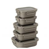 Safdie & Co Ceramic Food Storage Set, 10-count, Assorted Colors (damage to one)