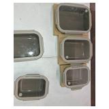 Safdie & Co Ceramic Food Storage Set, 10-count, Assorted Colors (damage to one)