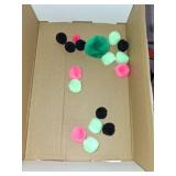 DIY Pom-Pom Animal Craft Kit - Plush Keychain Making Craft Kit, Create 10 Animal Models, Soft and Fluffy Craft Pom Poms for Kids, Perfect for Boys Girls to Make Your Own Stuffed Keychains